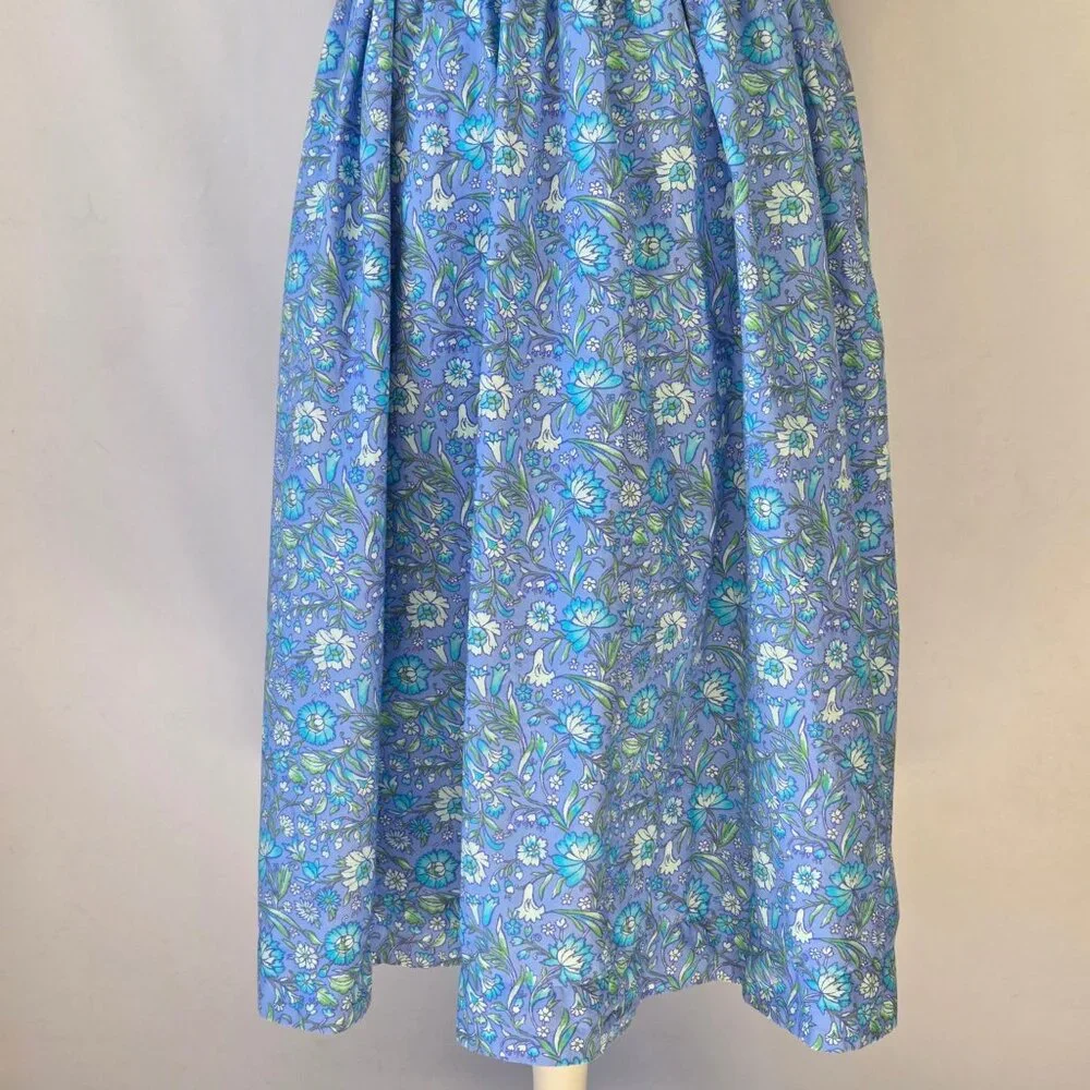 J.Crew Floral Provence Midi Dress With Smocked Waist & Puff Sleeves 100% Cotton